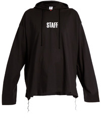 Vetements X Hanes Staff Hooded Cotton Sweatshirt