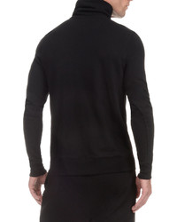 2xist Zip Shawl Collar Pullover Sweatshirt Black