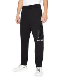 Armani Exchange Beats Cotton Blend Pants In Solid Black At Nordstrom