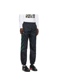 Off-White Black And Green Diag Track Pants