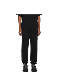 Off-White Black And Silver Unfinished Slim Lounge Pants