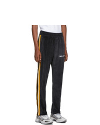 Palm Angels Black And White Chenille Track Pants