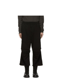 Julius Black Baggy Knee Crash Lounge Pants