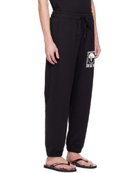 VERSACE JEANS COUTURE Black Bonded Lounge Pants