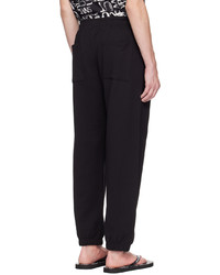 VERSACE JEANS COUTURE Black Bonded Lounge Pants