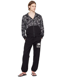 VERSACE JEANS COUTURE Black Bonded Lounge Pants