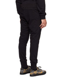 VERSACE JEANS COUTURE Black Bonded Lounge Pants