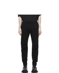 Julius Black Cotton Dry Sweat Detail Lounge Pants