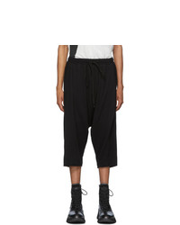 Julius Black Cropped French Terry Lounge Pants