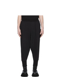 Julius Black Cropped Low Crotch Lounge Pants