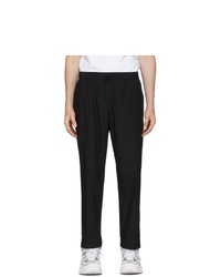 Kenzo Black Cropped Tapered Lounge Pants
