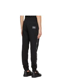 VERSACE JEANS COUTURE Black Cuffed Logo Lounge Pants