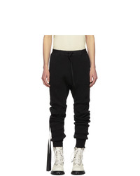 Unravel Black Distressed Waffle Lounge Pants