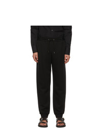 Giorgio Armani Black Double Fabric Joggers Lounge Pants