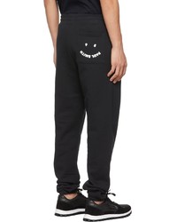Ps By Paul Smith Black Flocked Happy Lounge Pants
