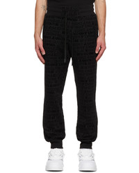 VERSACE JEANS COUTURE Black Flocked Lounge Pants