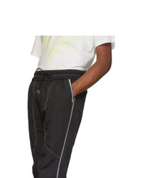 John Elliott Black High Shrunk Nylon Trenton Lounge Pants