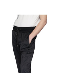 Dolce and Gabbana Black Jersey Track Pants