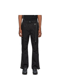 C2h4 Black Panelled Fairshaped Lounge Pants
