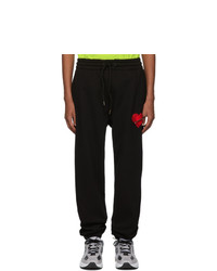 Palm Angels Black Pin In My Heart Lounge Pants