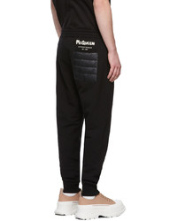 Alexander McQueen Black Quilt Pocket Graffiti Lounge Pants