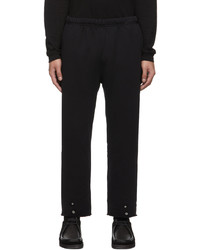 Les Tien Black Snap Front Lounge Pants