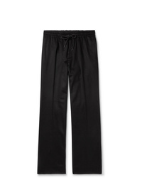 Undercover Black Wide Leg Cashmere Drawstring Trousers