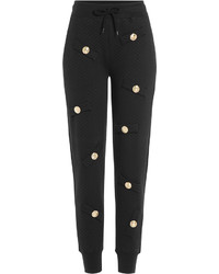 Moschino Boutique Embellished Cotton Sweatpants