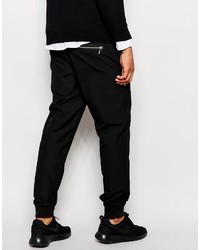 Asos Brand Slim Cropped Smart Joggers With Zips