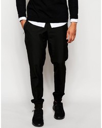 Asos Brand Slim Cropped Smart Joggers With Zips