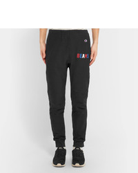 Beams Champion Slim Fit Tapered Loopback Cotton Blend Jersey Sweatpants