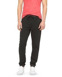 Chor Knit Jogger Pants With Perforated Trim Black