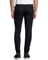 Helmut Lang Cotton Elastic Cuff Trousers Black