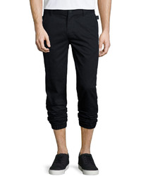Helmut Lang Cotton Elastic Cuff Trousers Black
