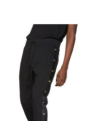VERSACE JEANS COUTURE Couture Black Side Stud Jogger Lounge Pants
