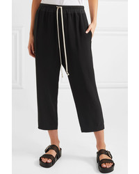 Rick Owens Cropped Cady Track Pants