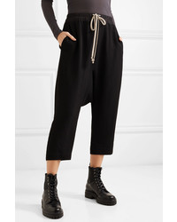 Rick Owens Cropped Cotton Med Wool Blend Pants