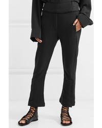 Ann Demeulemeester Cropped Cotton Track Pants