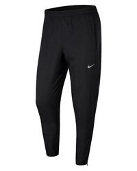 Nike Dri Fit Essential Woven Pocket Running Pants In Blackblacksilver At Nordstrom
