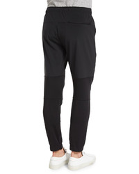 Theory Dryden Two Tone Jogger Pants Black