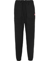 The Elder Statesman Embroidered Cashmere Track Pants