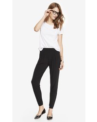 Express Low Rise Pleated Jersey Jogger Pant