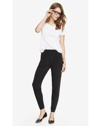 Express Low Rise Pleated Jersey Jogger Pant