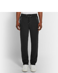 Marc by Marc Jacobs Luke Leather Trimmed Cotton Blend Jersey Sweatpants