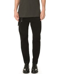 Helmut Lang Overdyed Sateen Curved Leg Track Pants