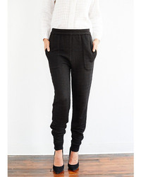 Quilted Grid Skinny Sweatpants By Nikki Chasin