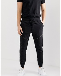Brave Soul Skinny Fit Ribbed Zip Joggers