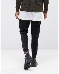 Asos Skinny Joggers With Cut Sew Zips