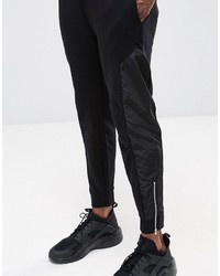 Asos Skinny Joggers With Cut Sew Zips