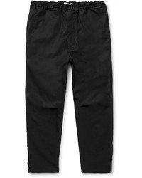 Oamc Slim Fit Tapered Cropped Cotton Trousers